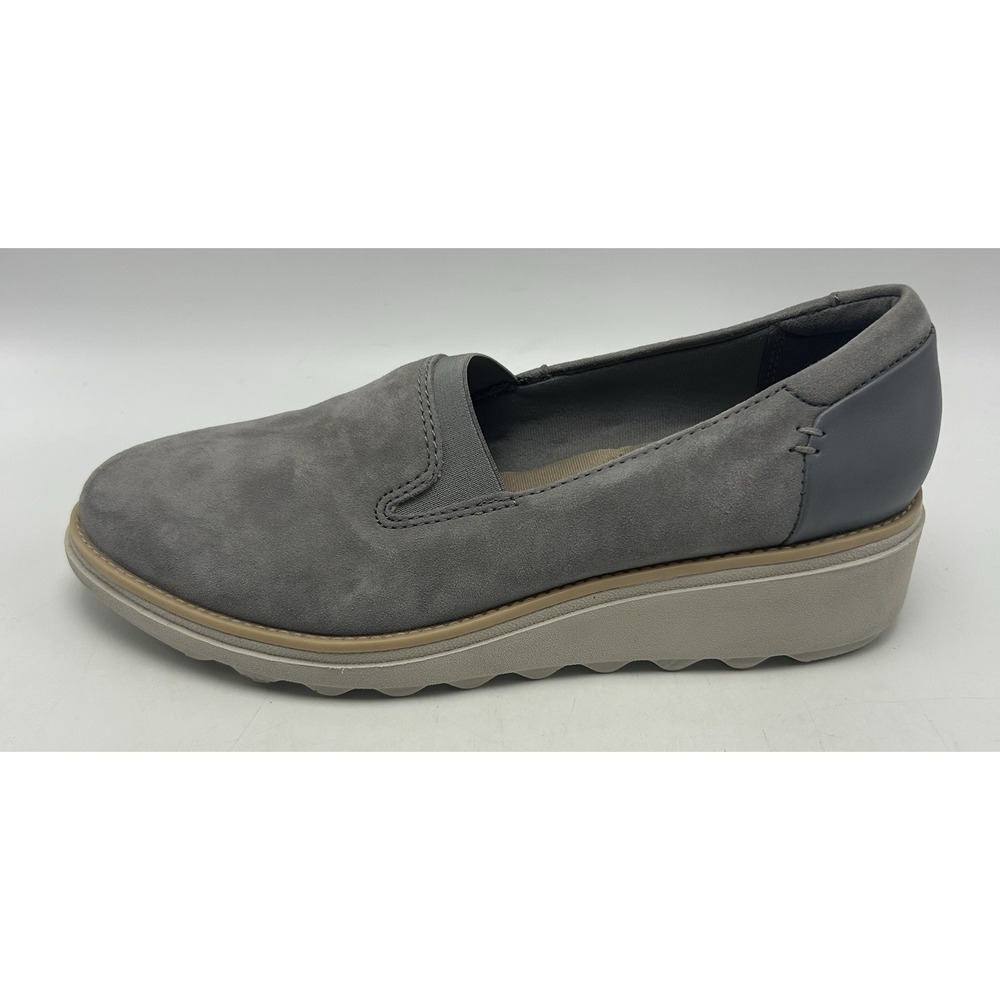 Clarks Collection Loafers Womens 6 M Wedge Gray Suede Comfort Capsule Minimalist